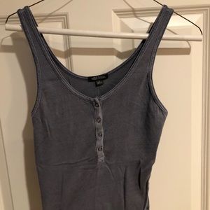 gray blue ribbed tank